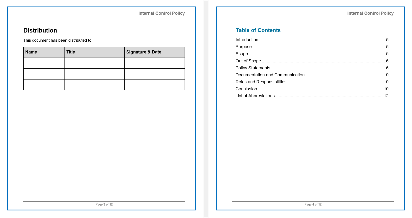 COBIT Internal Control Policy Template ITSM Docs ITSM Documents