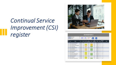 Continual Service Improvement (CSI) register