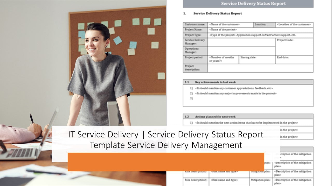 IT Service Delivery | Service Delivery Status Report Template Service ...