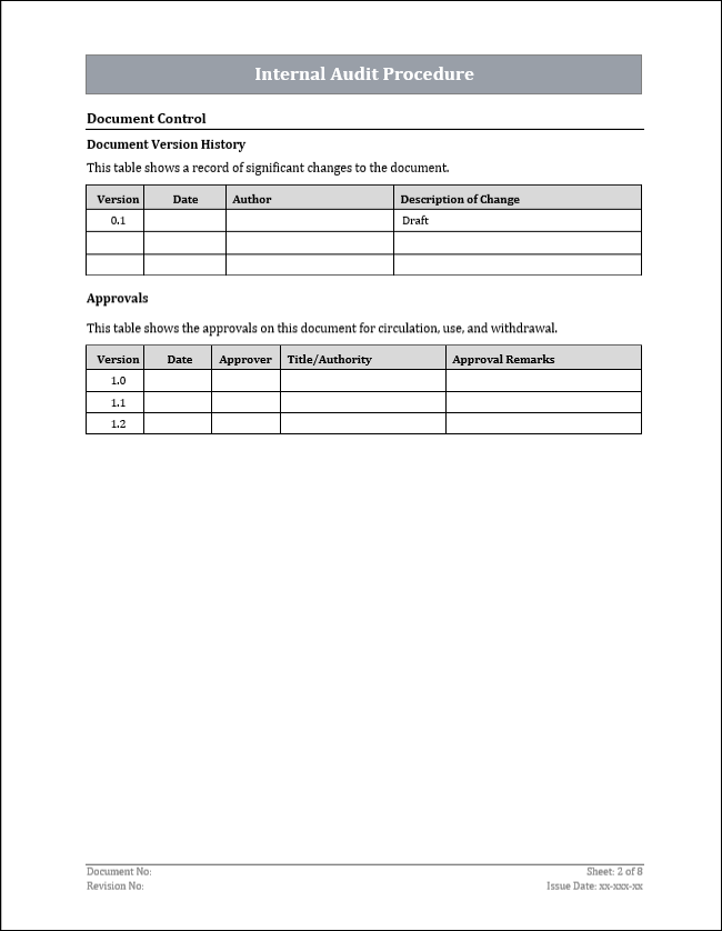 ISO 42001 Internal Audit Procedure Template