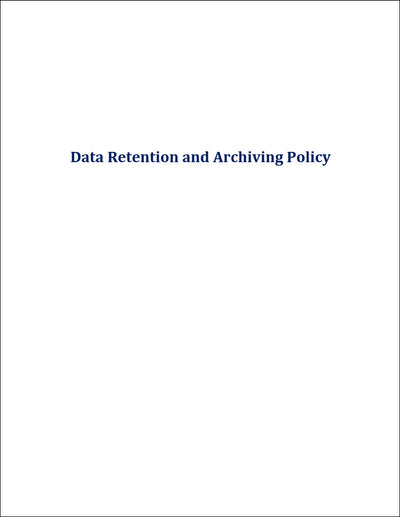 Data Retention and Archiving Policy Template