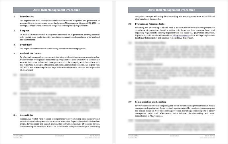 ISO 42001 Risk Management Procedure Template