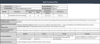 ISO 42001 Risk Treatment Plan