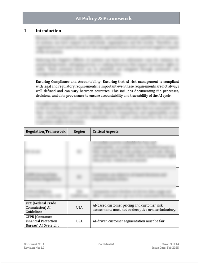 ISO 42001 AI Policy & Framework Template