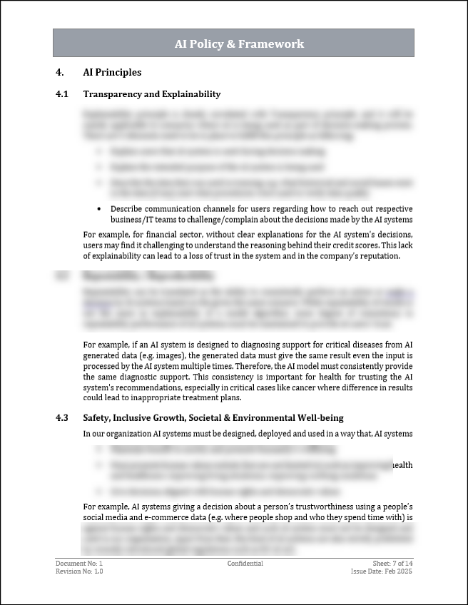 ISO 42001 AI Policy & Framework Template