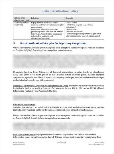 Data Classification Policy Template