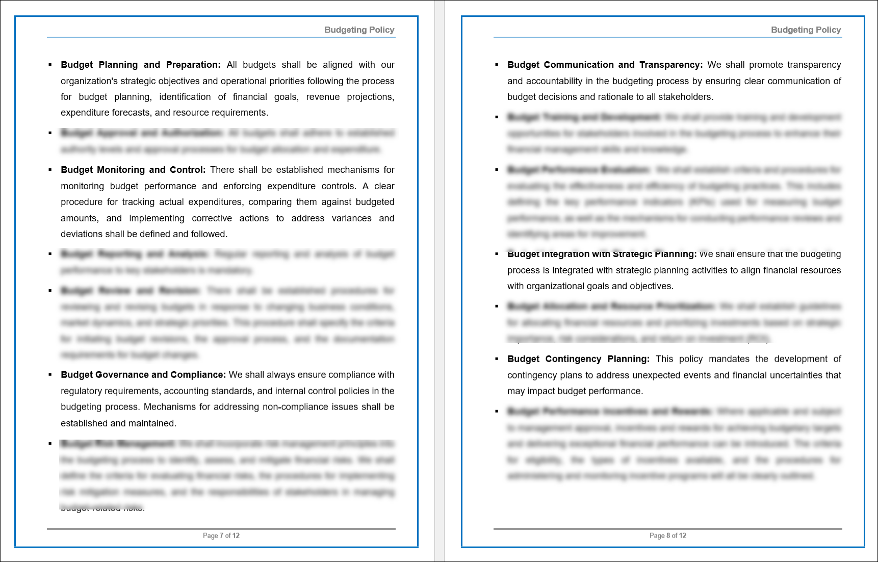 Budget Policy Example Pdf COBIT Budgeting Policy Template – ITSM Docs - ITSM Documents & Templates