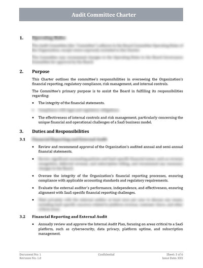 Audit Committee Charter Template