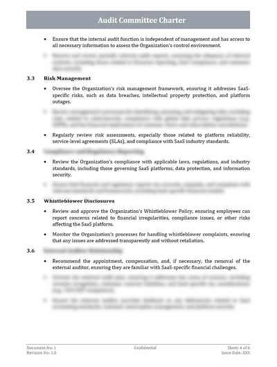 Audit Committee Charter Template