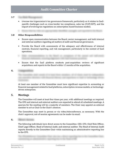 Audit Committee Charter Template