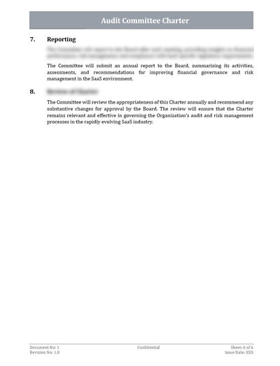 Audit Committee Charter Template