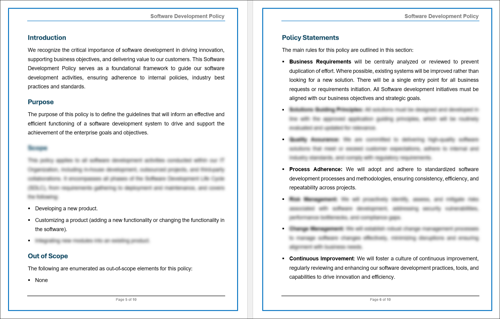 COBIT Software Development Policy Template – ITSM Docs - ITSM Documents ...