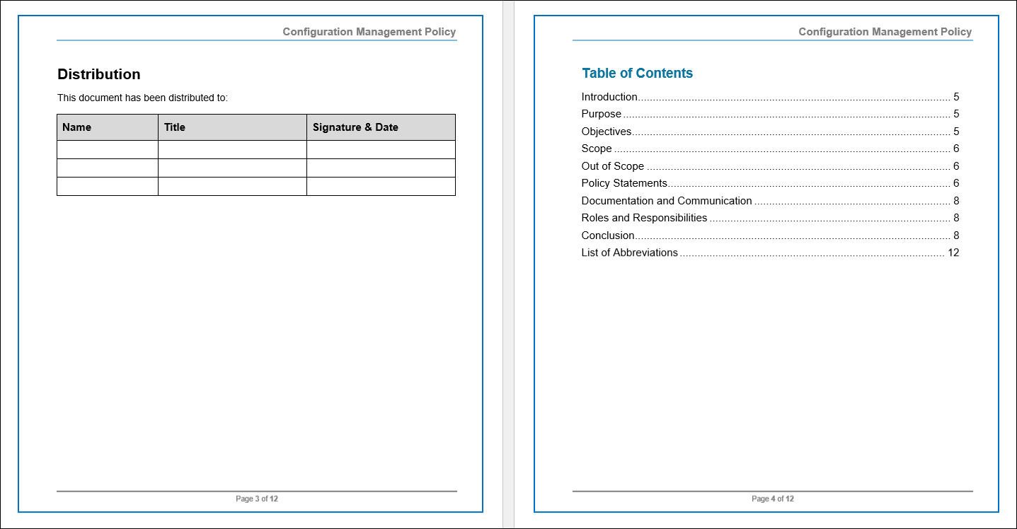 Document Configuration Controltemplate COBIT Configuration Management Policy Template – ITSM Docs - ITSM ...