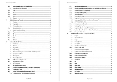 Business Continuity Plan Template