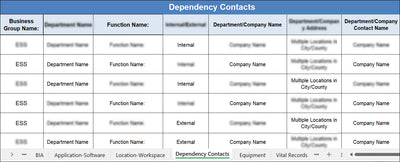 Business Impact Analysis Template