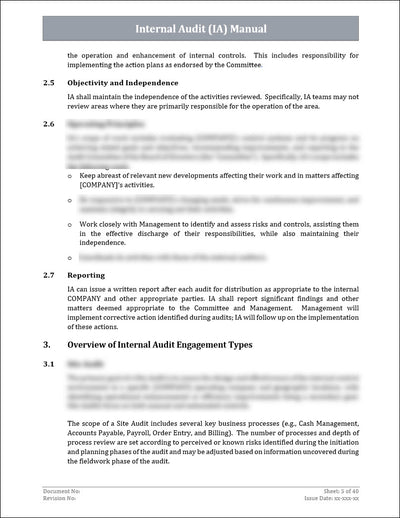 COSO Internal Audit Manual
