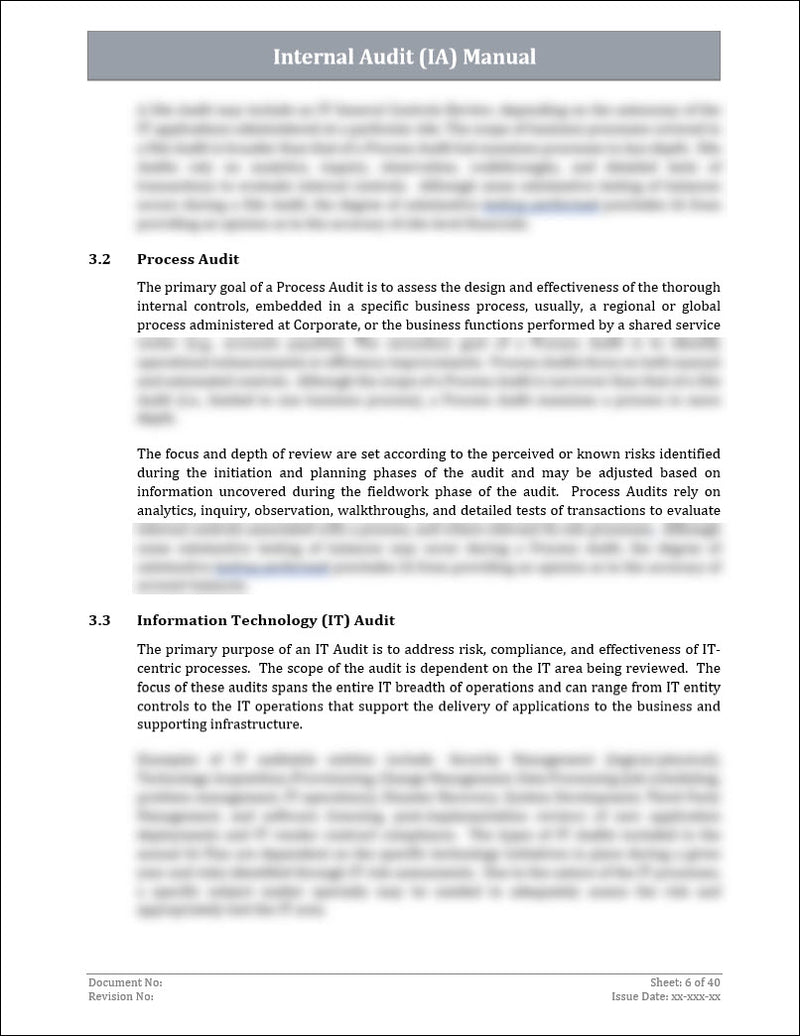 COSO Internal Audit Manual