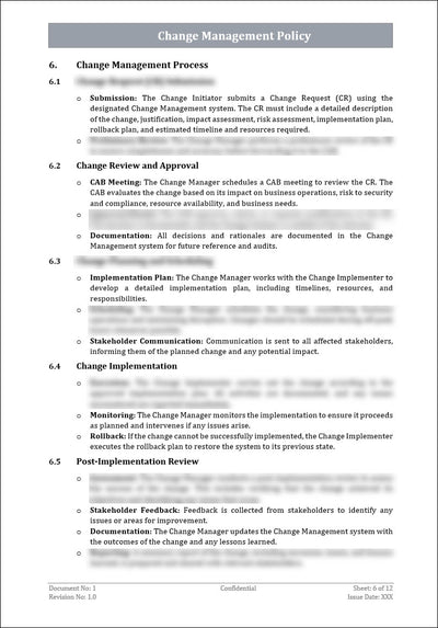 Change Management Policy Template