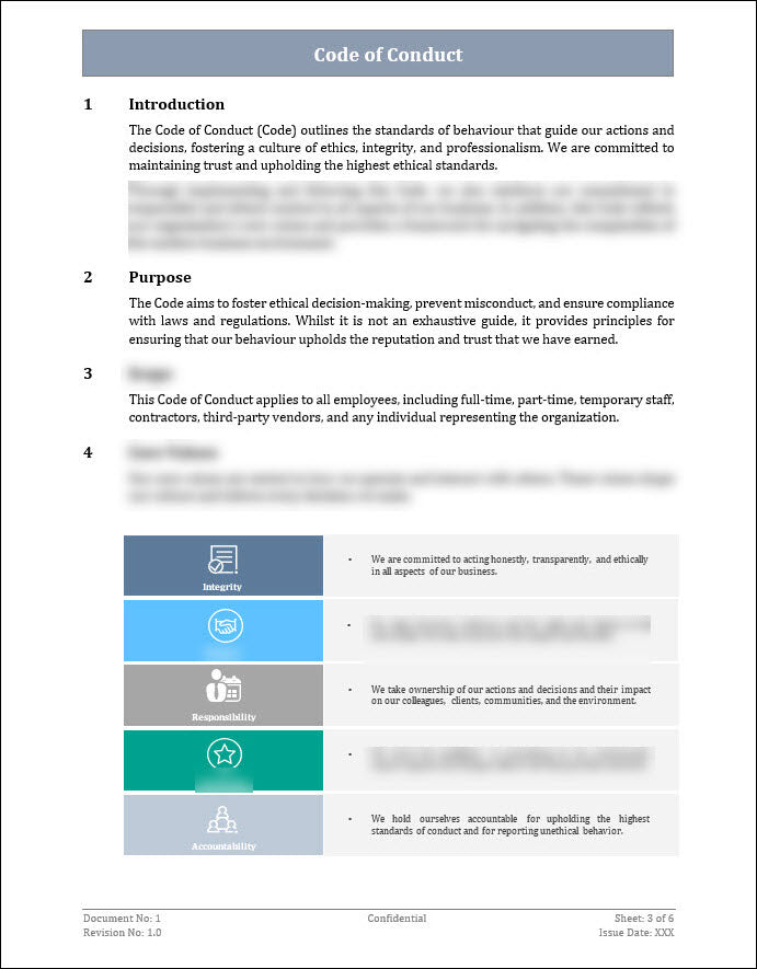 Code Of Conduct Template – ITSM Docs - ITSM Documents & Templates