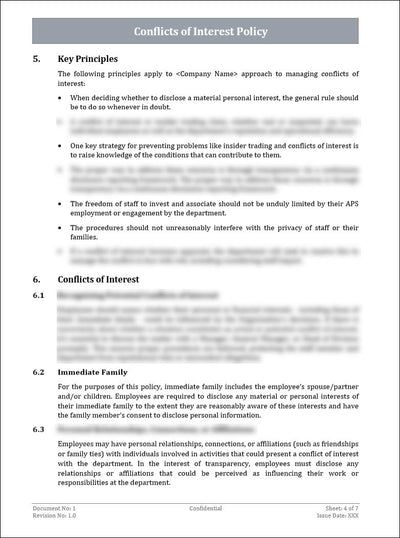 Example Coi Template Conflict Of Interest Policy Template – ITSM Docs - ITSM Documents ...