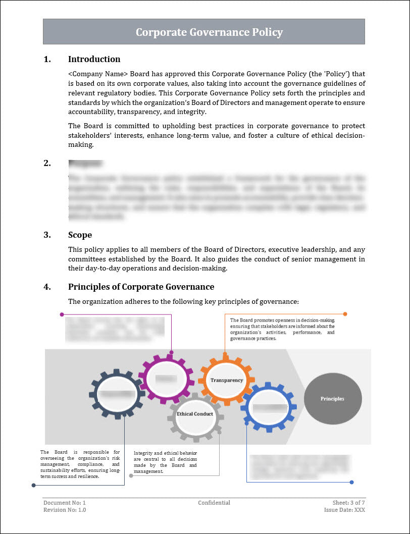 Corporate Governance Policy Template ITSM Docs ITSM Documents