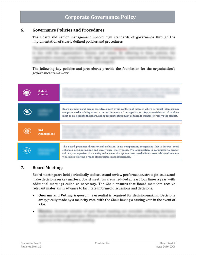 Corporate Governance Policy Template ITSM Docs ITSM Documents