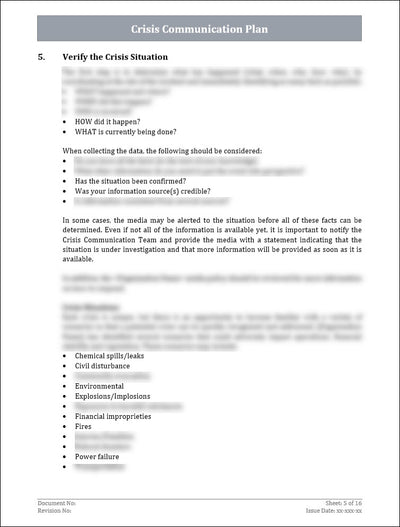 Crisis Communication Plan Template