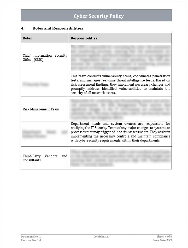Cyber Security Policy Template – ITSM Docs - ITSM Documents & Templates