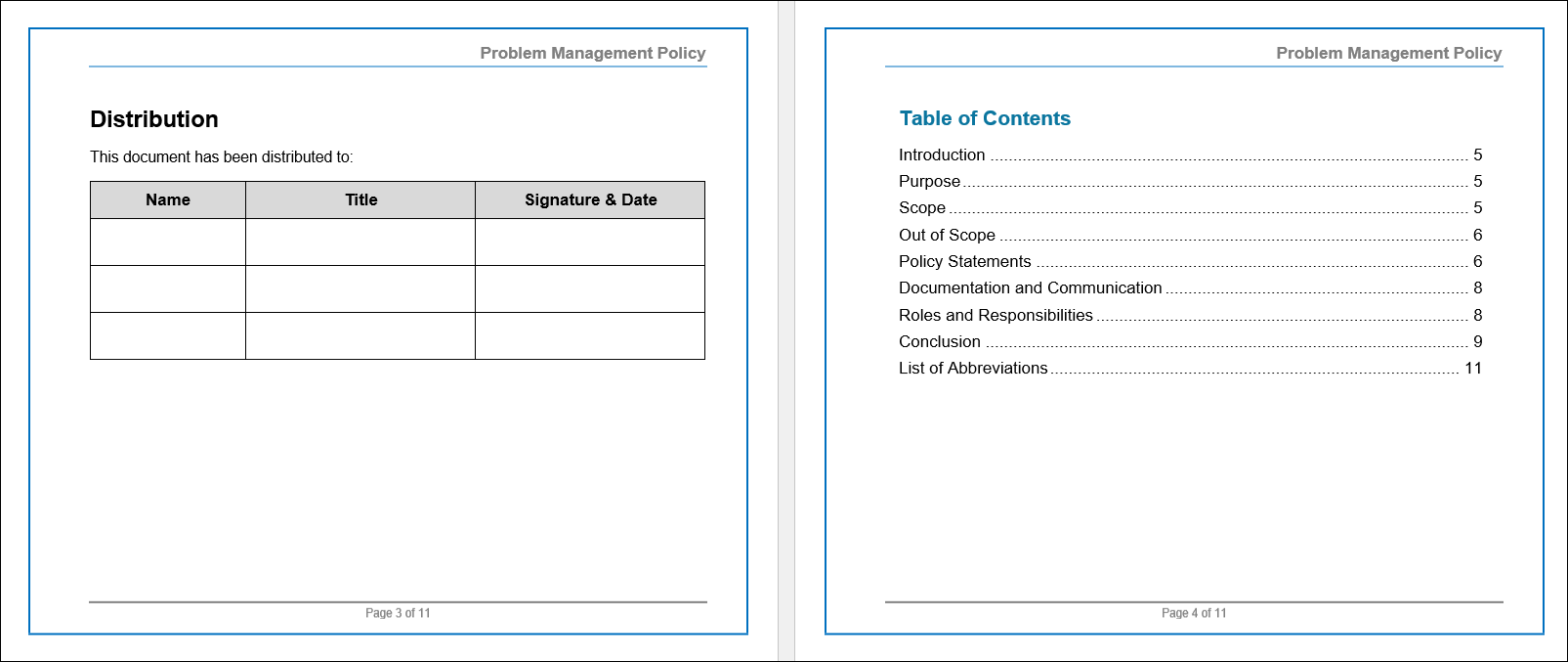 Problem Resolution Documentation Example COBIT Problem Resolution Policy Template – ITSM Docs - ITSM Documents ...