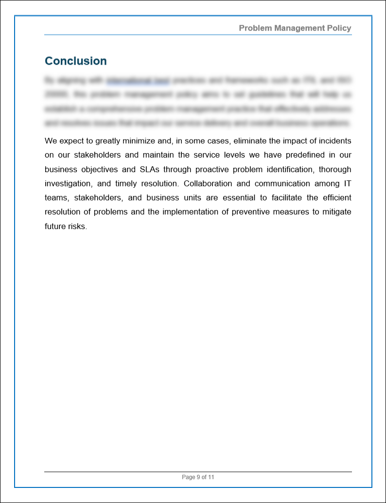 COBIT Problem Resolution Policy Template – ITSM Docs - ITSM Documents ...