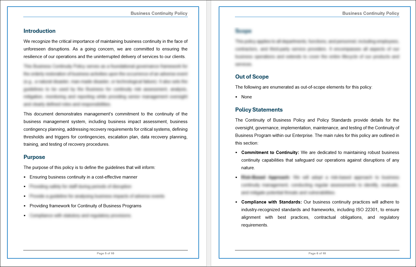 Image 4 for Business Continuity Management Policy Template