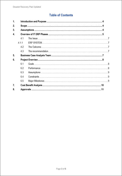 Disaster Recovery Plan 