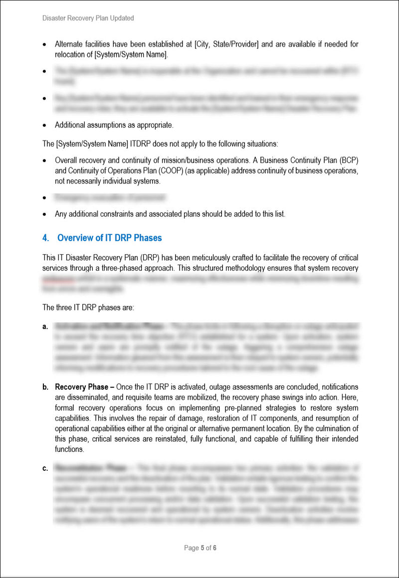 Disaster Recovery Plan 