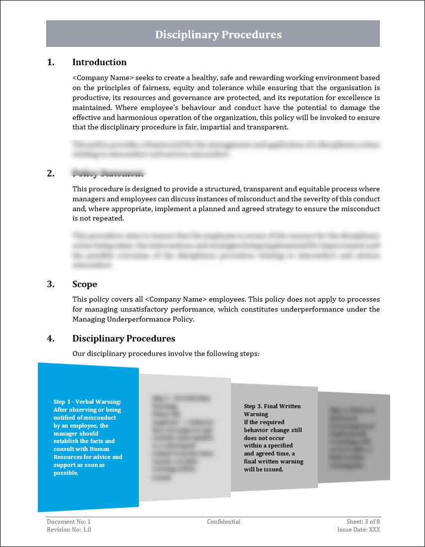 Disciplinary Procedures Template – ITSM Docs - ITSM Documents & Templates