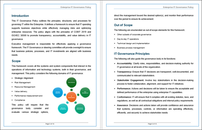 IT Governance Framework