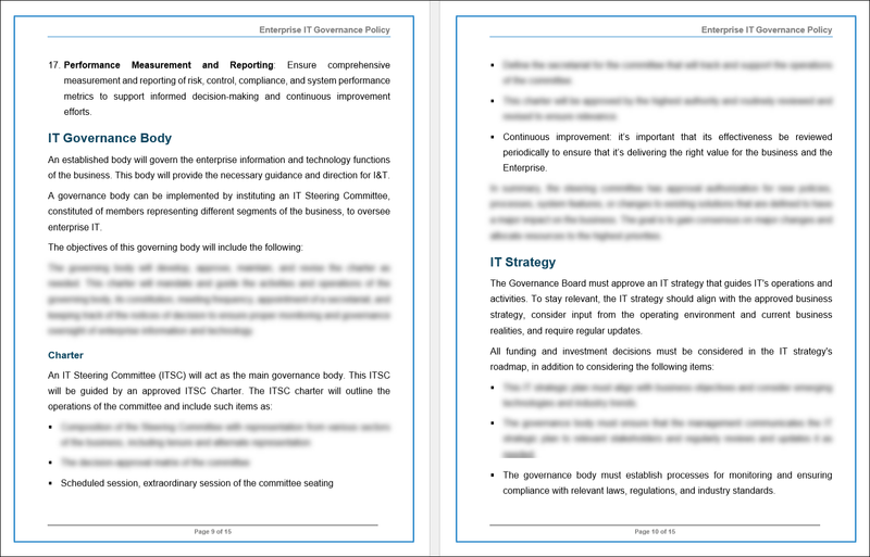 COBIT IT Governance Policy Template ITSM Docs ITSM Documents