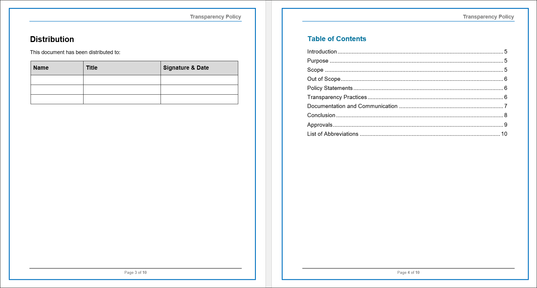 COBIT Transparency Policy Template – ITSM Docs - ITSM Documents & Templates