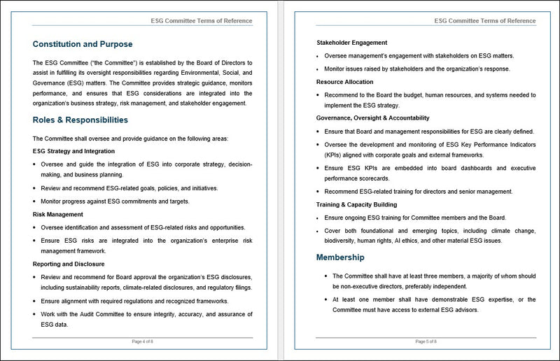 ESG Documentation Toolkit – ITSM Docs - ITSM Documents & Templates