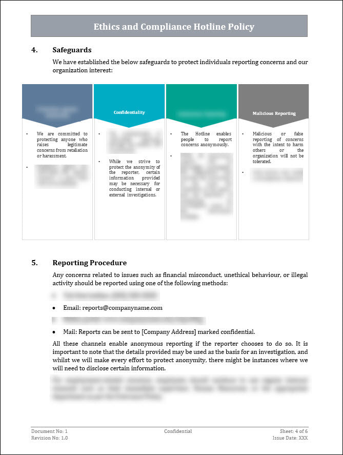 Ethics and Compliance Hotline Policy Template