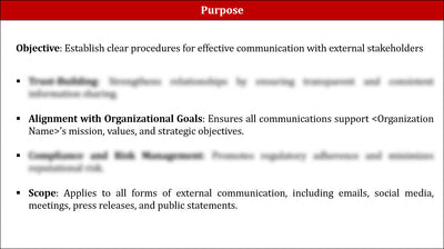 External Stakeholder Communication Procedure Template