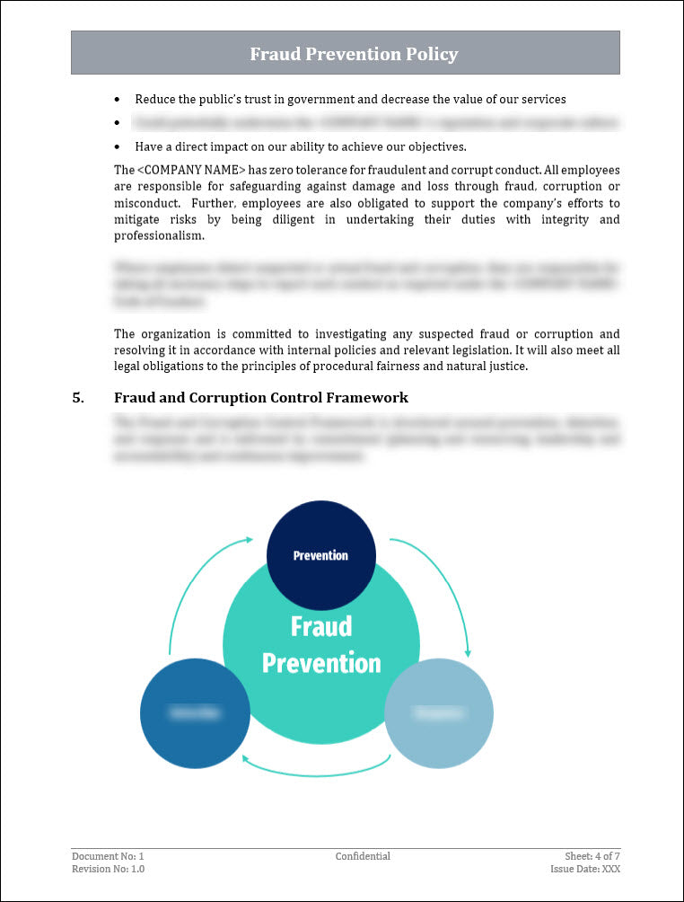 Fraud Protection Statement Example Fraud Prevention Policy Fraud Risk Assessment Procedures Template ...