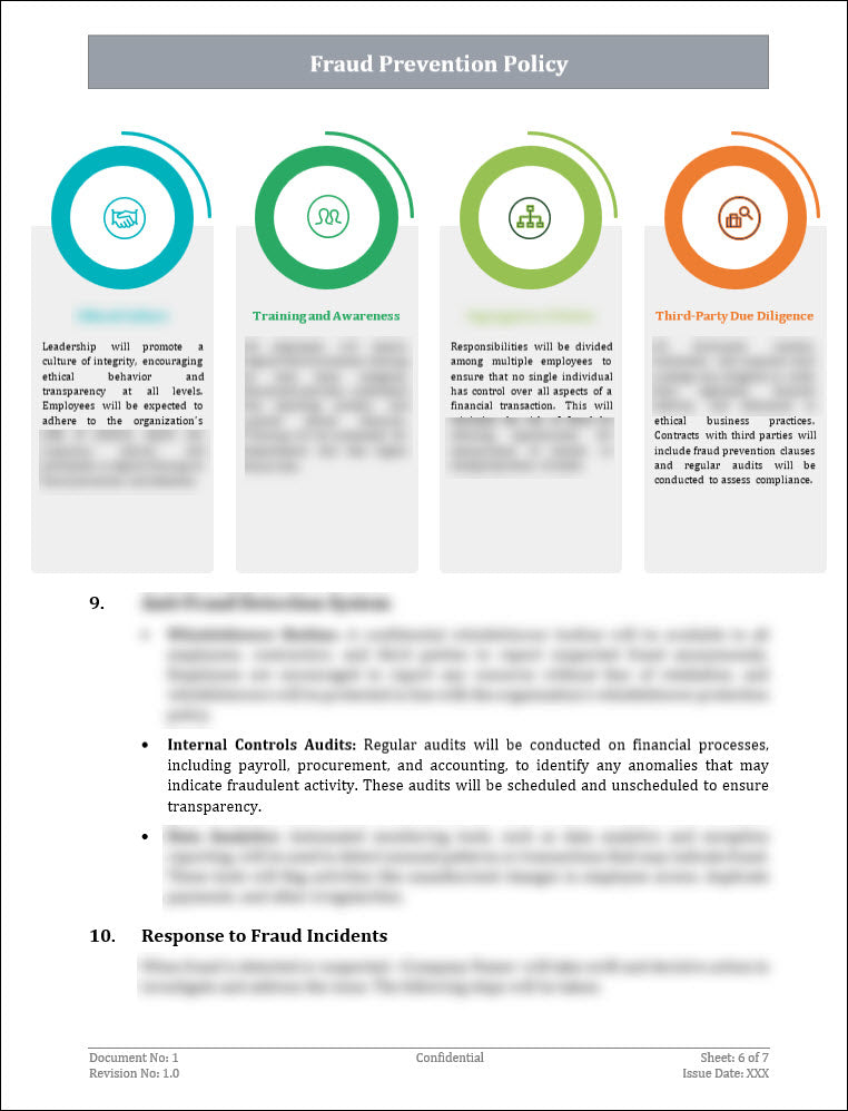 Fraud Prevention Policy Fraud Risk Assessment Procedures Template