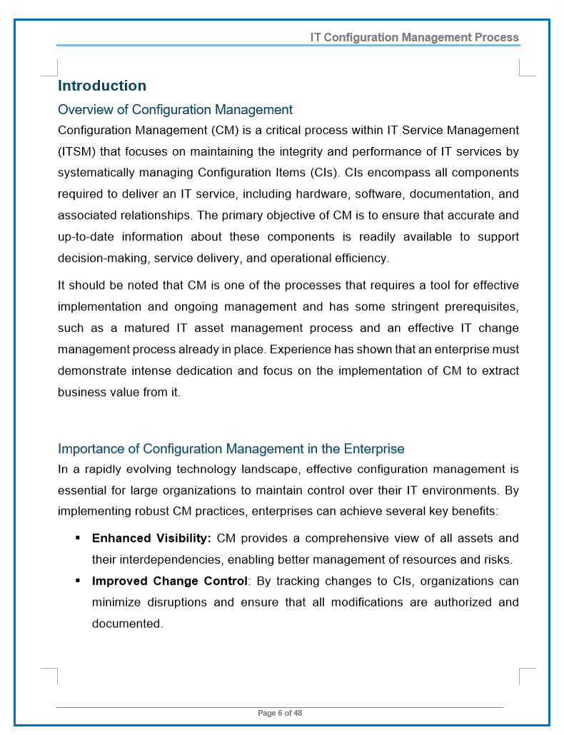 IT Configuration Management Playbook – ITSM Docs - ITSM Documents ...