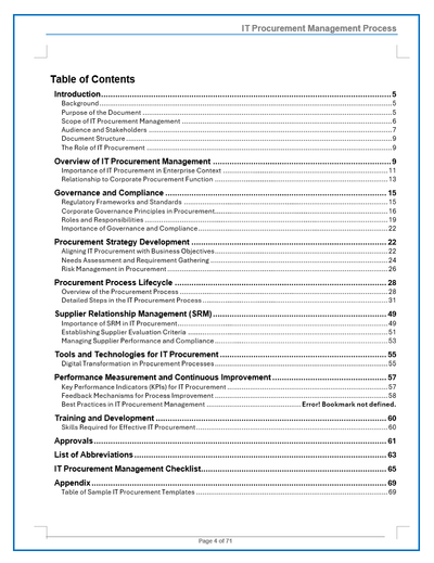 IT Procurement Management Playbook – ITSM Docs - ITSM Documents & Templates
