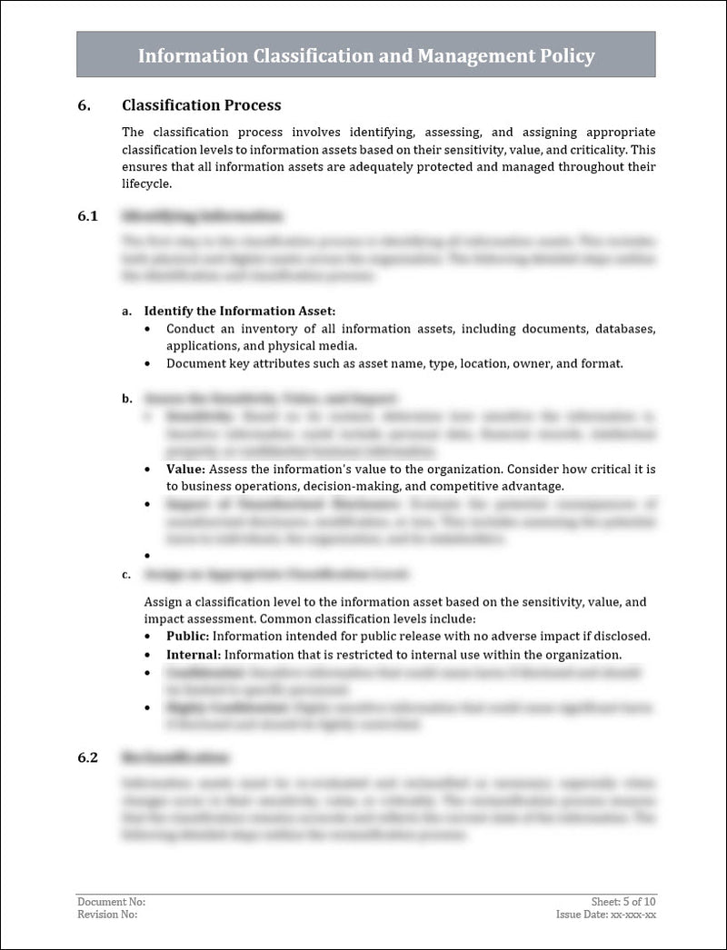 Information Classification & Management Policy Template – ITSM Docs ...