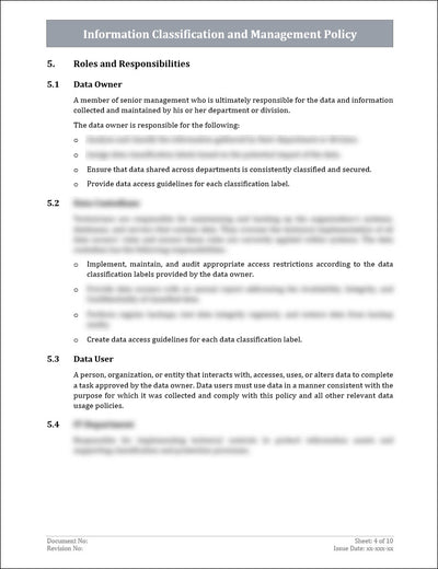 Information Classification & Management Policy Template