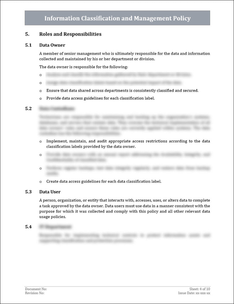 Information Classification & Management Policy Template