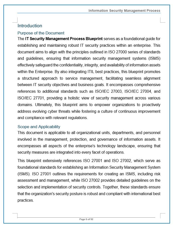 Information Security Management Playbook – ITSM Docs - ITSM Documents ...