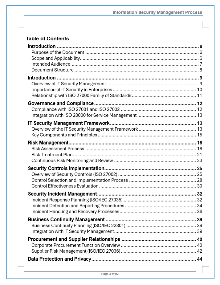 Information Security Management Playbook – ITSM Docs - ITSM Documents ...