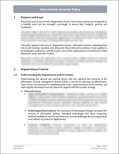 Information Security Policy Template